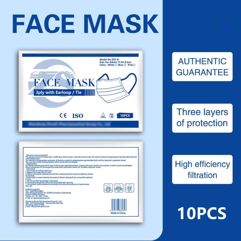 50 PCs CE Certified Class One Disposable Protective Face Mask (Free Shipping)