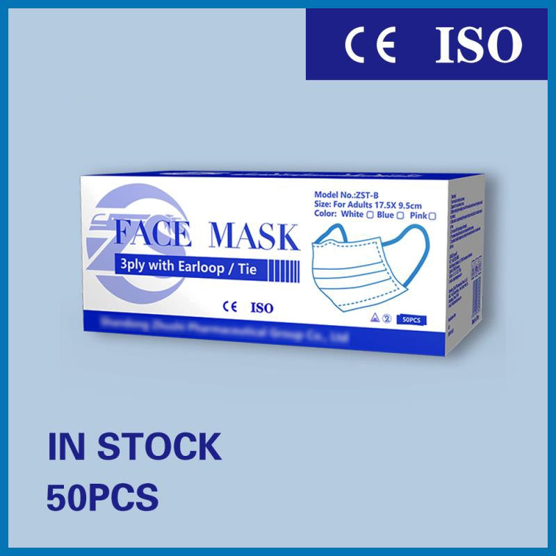 50 PCs CE Certified Class One Disposable Protective Face Mask (Free Shipping)