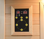 Greenland Luxury Carbon Fibre Infrared 3 Person Sauna 9 Heating Panels 2190W 3 Yr Warranty
