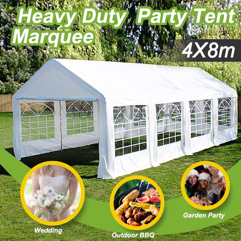 Commercial Grade Galvanised Frame Wedding Marquee 8x4m Heavy Duty Classic Party Tent