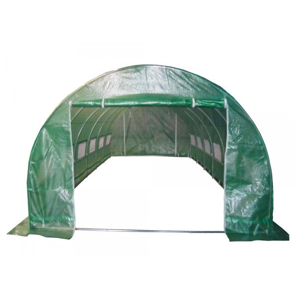 6m x 3m Heavy Duty 0.8x25mm Galvanised Frame Walk-in PE Polytunnel Greenhouse