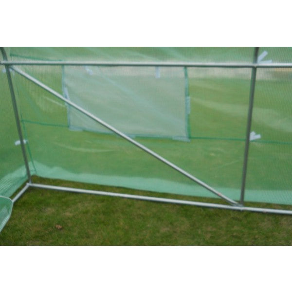 6m x 3m Heavy Duty 0.8x25mm Galvanised Frame Walk-in PE Polytunnel Greenhouse