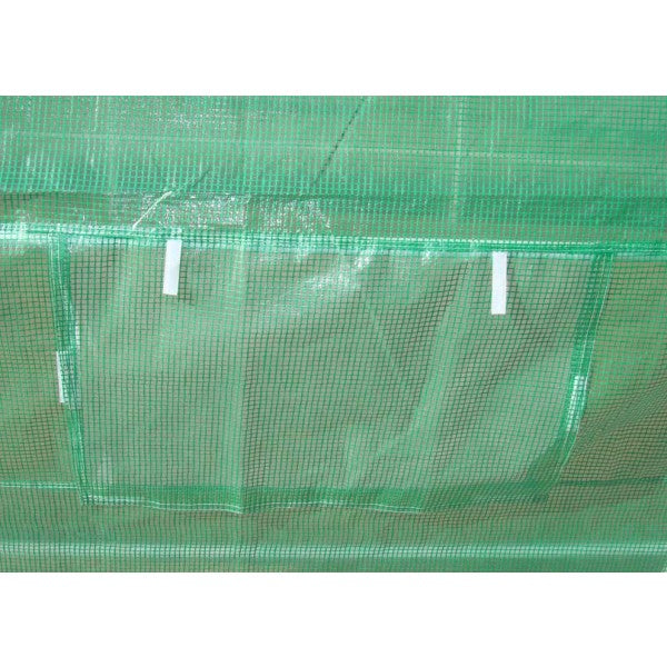 6m x 3m Heavy Duty 0.8x25mm Galvanised Frame Walk-in PE Polytunnel Greenhouse