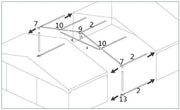 2M Extensions for 6x4M Marquee Gazebo Heavy Duty Party Tent PVC