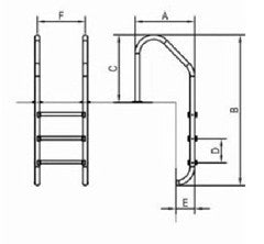 3-Step Non Slip Swimming Pool Ladder