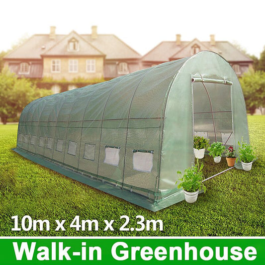 10m x 4m Galvanised Frame Walk-in Polytunnel Greenhouse Frame Only