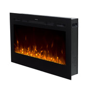 Victoria 36" Black Built-in Recessed / Wall mounted Heater Electric Fireplace