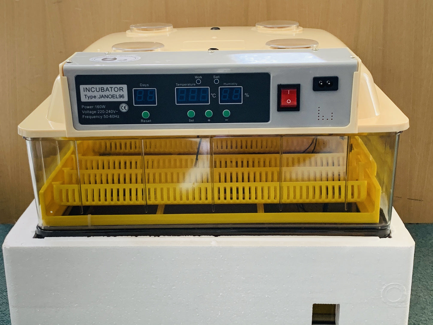 New Janoel Fully Automatic 96 Eggs Large Incubator Kit