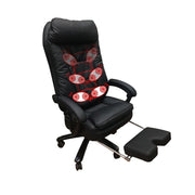 Deluxe Executive Reclining Office Chair with Massager Black