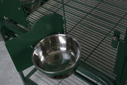 Raised Metal Rabbit Hutch Guinea Pig Ferret Hamster Cat House with Stand Wheels 127cm