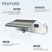 13ft x 8 ft Caravan Roll out Awning Annex Aluminium Construction Complete Pack