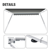 13ft x 8 ft Caravan Roll out Awning Annex Aluminium Construction Complete Pack