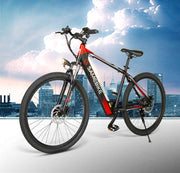 SAMEBIKE 26 inch CARBON Electric e-Bike Mountain Bike Bicycle eBike Motorised 350W Motor 8Ah Battery Max 30 KPH Black