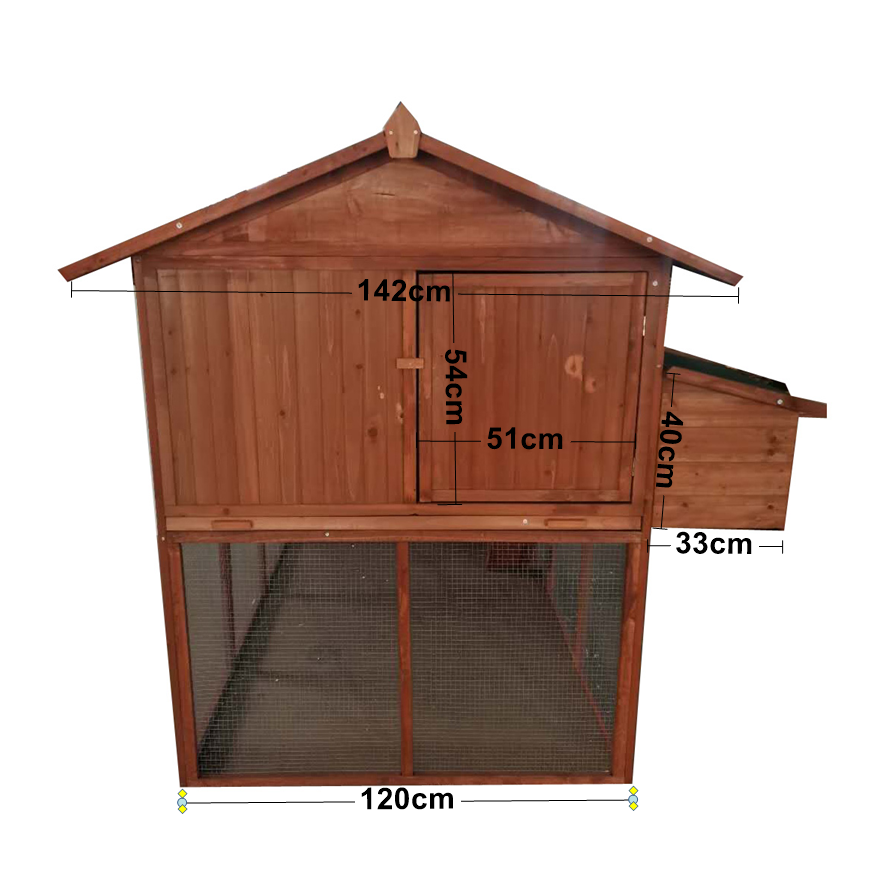 Huge Walk in Chicken Coop Chock Pens Hen House L202x H170xD175cm with Nesting Box