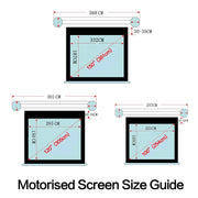 Electric Motorised TV Cinema HD Projector Screen 150" & Remote Control