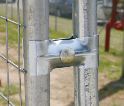 5x 100mm Galvanised Steel Temp Fence Clamp