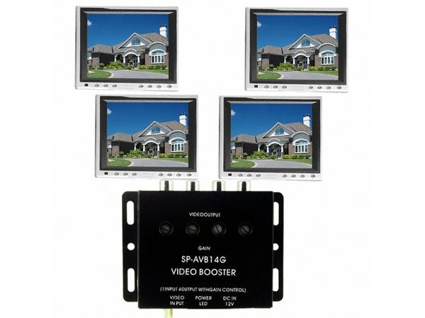 1 Input 4 Channel RCA Multi Video Amplifier Booster (Free Shipping)