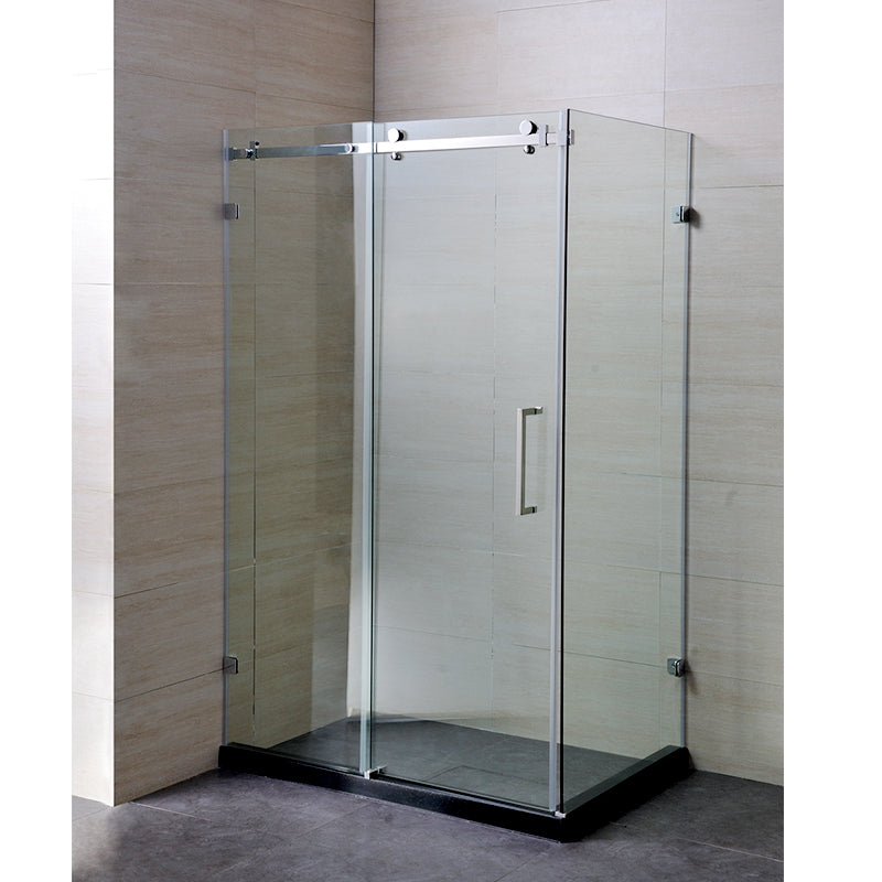 Shower Screen 1200x900x2000mm Frameless Glass Sliding Door
