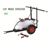 60L 12V ATV Tow Behind Sprayer 250cm Boom Weed Trailer Spray