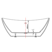 Bathroom Acrylic Free Standing Bath Tub Thin Edge 1800 x 800 x 720 Freestanding (Tender & Curve)