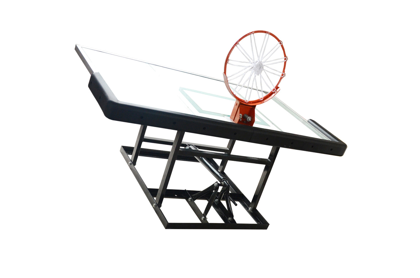 Wall-Mount 10mm Tempered Glass Basketball Backboard Height Adjustable 180x105cm