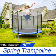 8ft Trampoline & Enclosure Set with Safety Net Ladder