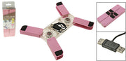 Pink Mini USB Folding 2 Fan Laptop PC Cooling Cooler Pads