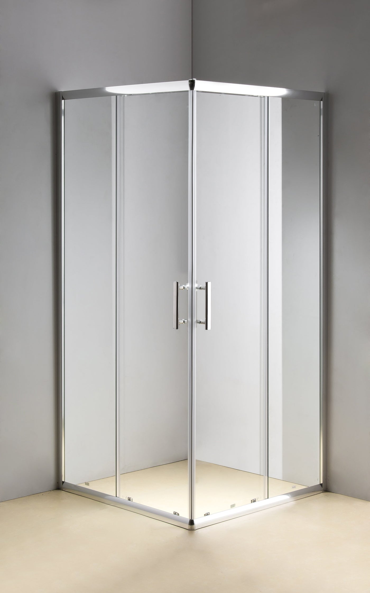 Corner Shower Screen 1000x1000x1900mm Safety Glass Sliding Door 1806-10X10