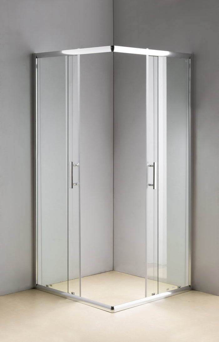 Shower Screen 900x1100x1900mm Safety Glass Sliding Door #1806-9X11