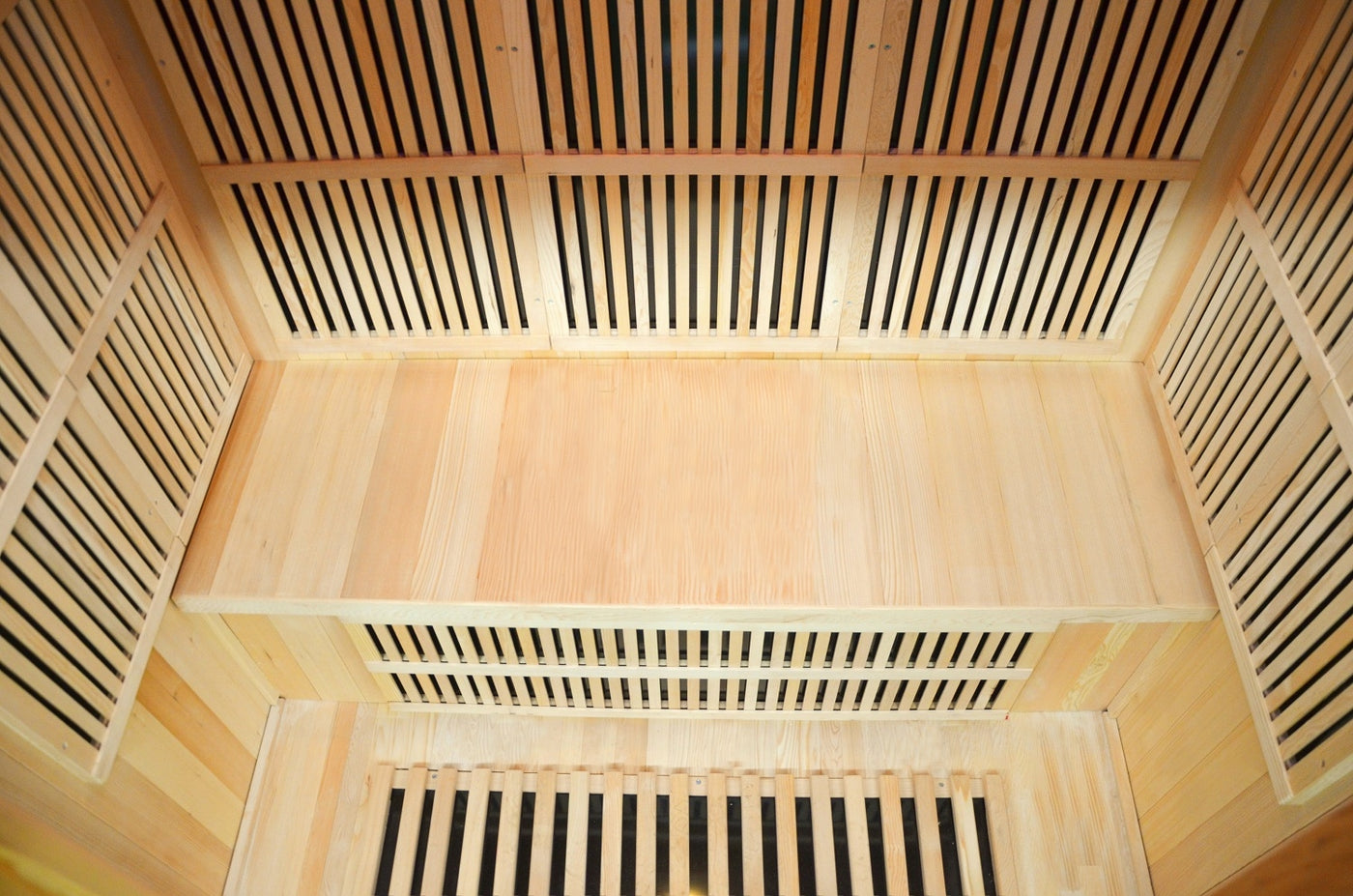 Greenland 3-Person Luxury Far-Infrared Sauna 9 Carbon Heater 2250W Full Glass Front Panel