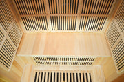 Greenland 3-Person Luxury Far-Infrared Sauna 9 Carbon Heater 2250W Full Glass Front Panel