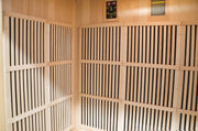 Greenland 3-Person Luxury Far-Infrared Sauna 9 Carbon Heater 2250W Full Glass Front Panel
