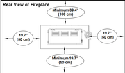 1500W 50" Wall Mounted White Electric Fireplace Heater Fire Flame No recess