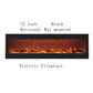 100" Black Built-in Recessed / Wall mounted Heater Electric Fireplace