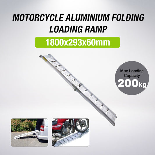 1.8M Aluminium Motorcycle Foldable Loading Ramp for QUAD ATV Motorbike Trailer