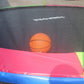 10ft Rainbow Mini Trampoline & Enclosure Ladder Basketball Hoop Set